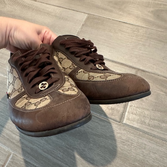 Gucci Brown and Beige Men's Sneakers - Picture 8 of 10